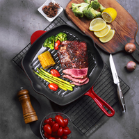 Mcooker, faible MOQ, ensemble de casseroles en fonte émaillée rouge personnalisé, antiadhésif, ensemble de casseroles en fonte, batterie de cuisine, cocotte