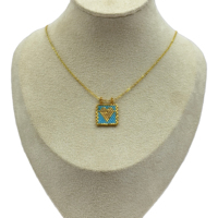 Collier pendentif en alliage imitation perle à motif cœur bohème fait main AHAYA Premium, chaîne à maillons plaquée or, cadeau pour femmes