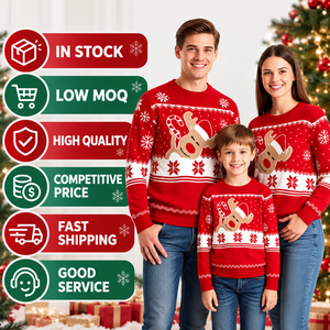 New Year Ready Stock <strong>Christmas</strong> Family Sweater <strong>Cheap</strong> Reindeer Snowflake Nordic-inspired Jacquard Knitted Family <strong>Christmas</strong> <strong>Jumper</strong> - Product Image 5