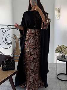 Loriya стильное платье макси с широкими рукавами Новое скромное турецкое платье в стиле Абайи для мусульманских женщин Летнее стильное длинное дизайнерское платье - Product Image 5