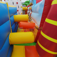 Grand parc d'attractions gonflable commercial extérieur portable, château gonflable, parcours d'obstacles, toboggan, matériau PVC, garantie de 3 ans