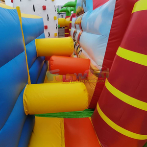 Outdoor parque hinchable <b>large</b> combo bounce house obstacle course with <b>slide</b> commercial jungle inflatable amusement park - Product Image 5