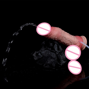 OS-ADLZS5040 Godemiché réaliste double couche avec fonction de pulvérisation, pour massage pénien, vaginal et anal, et plug anal, jouet sexuel pour femmes et hommes - Product Image 1