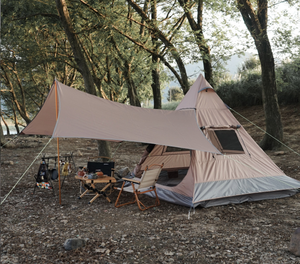 Carpa de Camping Piramidal India para Exteriores - 3-4 Personas, Apertura Automática Rápida, Impermeable, Tela Oxford de 2000-3000 mm, Uso en Verano, Resistente al Viento - Product Image 3