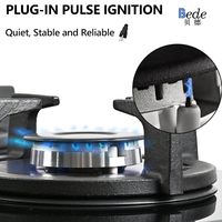 Table de cuisson à gaz portable de haute qualité pour camping-car, multi-cuisinière, surface en verre, plaque supérieure en acier inoxydable, électronique