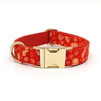 Ensemble laisse et collier pour chien en polyester, motif citrouille de dessin animé mignon et confortable, avec boucle dorée, pour toutes les saisons et les fêtes d'Halloween