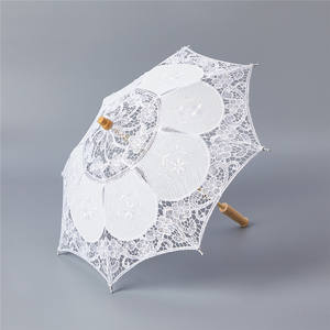 <span class=keywords><strong>Parasol</strong></span> de Mariage Brodé Creux en Dentelle Blanc <span class=keywords><strong>Beige</strong></span> pour Enfants, Décoration de Mariée, Accessoire Photo - Product Image 1