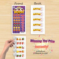 Billets à gratter instantanés pour jeu à gagner, impression de données variables, conception de règles de jeu gratuites, expédition mondiale