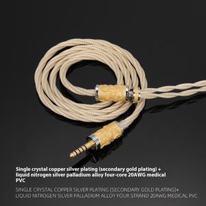 Hydrogène liquide OFC4.4 monocristallin argent <span class=keywords><strong>palladium</strong></span> alliage secondaire plaqué or casque ligne de mise à niveau 3.5 câbles Audio vidéo - Product Image 2