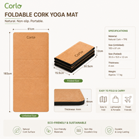 Matras Yoga Ramah Lingkungan dari Gabus dan Karet Alami Anti Selip untuk Rumah, Gym, dan Studio Pilates