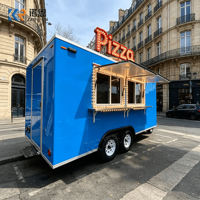 Vintage foodtruck, buiten foodkraam, volledig uitgeruste foodtruck, mobiele keuken, cateringtrailer voor straatverhuur en verjaardagsfeestjes