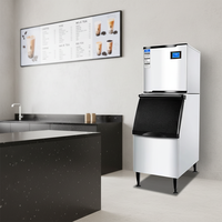 Machine à glaçons commerciale à prix d'usine 234/273/342/399 LB/24H, refroidissement par eau, capacité de stockage de 150 kg pour restaurants et bars
