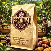 Sac multi-parois personnalisable en papier kraft écologique, recyclable et biodégradable pour café, cacao, farine, 15 kg, vente en gros d'usine, export 30 kg