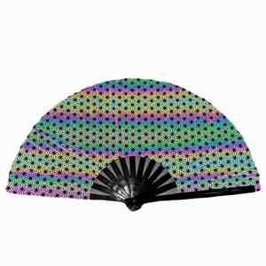 Ventilador de mano holográfico de bambú de 13 pulgadas, estilo Kung Fu, Flash Fantasy, Hipster Bundy Bar, éxito de ventas transfronterizo - Product Image 5
