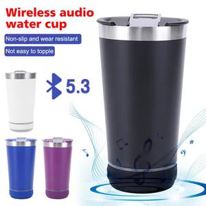 Venta al por mayor de vasos con altavoz Bluetooth, tazas con Bluetooth de 16OZ, 20OZ, 40OZ, botellas de agua con personalización OEM ODM - Product Image 4
