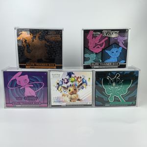 Boîte en acrylique magnétique de qualité supérieure avec protection UV à 99 % pour les boîtes de boosters Pokémon <span class=keywords><strong>Shining</strong></span> <span class=keywords><strong>Fates</strong></span> et Evolutions, présentoir - Product Image 2