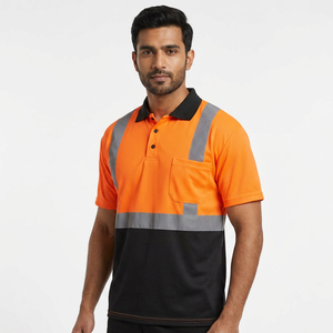 Camisetas Polo de Trabajo con Cinta Reflectante, Uniformes de Trabajo, Camisetas Polo de Seguridad para Construcción, Camisetas Polo de Seguridad Personalizadas - Product Image 1