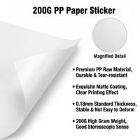 Autocollant en PP imperméable 200 g/m² résistant aux intempéries à l'encre pigmentée pour signalétique extérieure et applications de décalcomanies