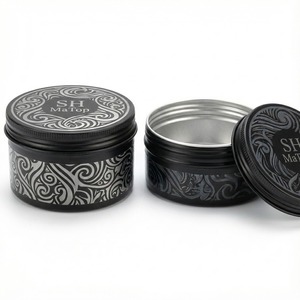Vente en gros de boîtes en aluminium vides noires mates de 50 g pour la cire à cheveux - Product Image 4