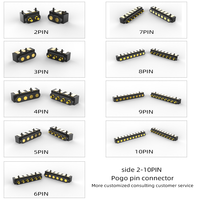 Connecteur à broche à ressort monté sur le côté Pogo Pin 3pin, connecteur de charge de borne à broche de sonde, application de produit électronique intelligente