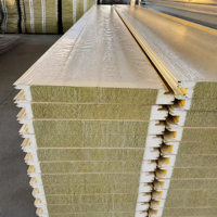 Panneau sandwich en laine minérale pour isolation thermique des murs de chambres froides et des murs extérieurs d'ateliers industriels