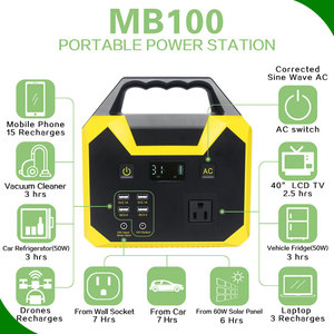 สถานีไฟฟ้าพกพา 220v/110v 150wh สำหรับตั้งแคมป์ กิจกรรมกลางแจ้ง และฉุกเฉิน รุ่น MB100 - Product Image 6