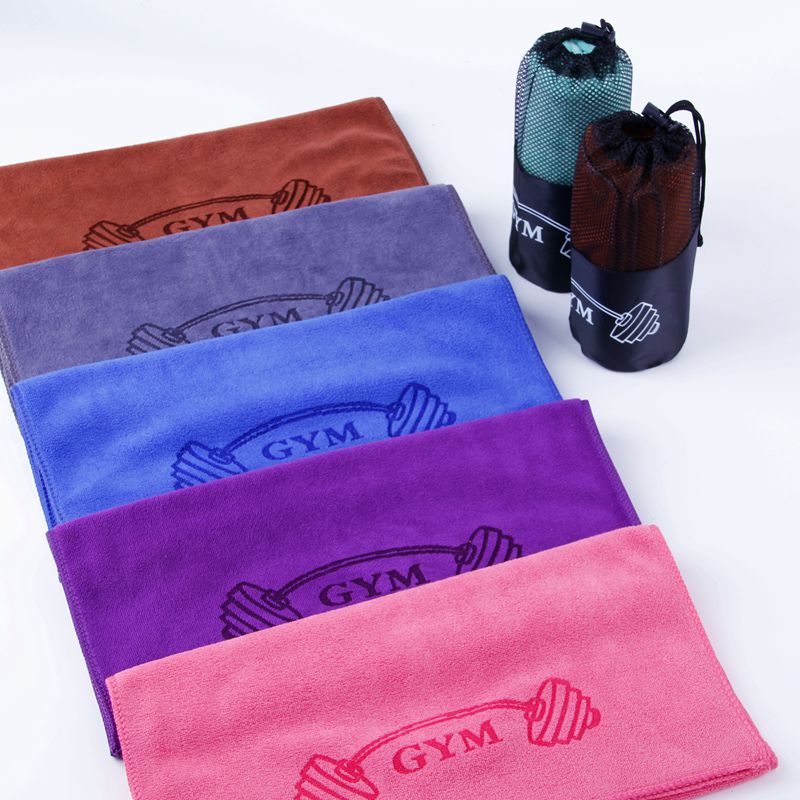 Wholesale super absorbent quick-dry custom logo fitness exercise towel microfiber sports gym towel