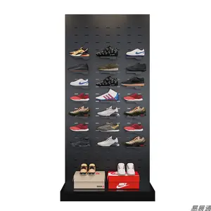 Metall angepasste Mehrzweck-Wand halterung Schuhe Display Rack Schuh Display Regal für den Einzelhandel
