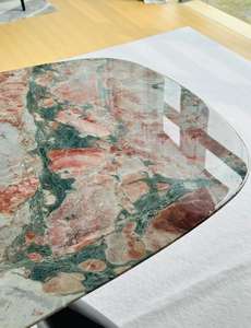 Мраморная плита Four Seasons розово-зеленая, натуральный камбоджийский мрамор для внутренней отделки - Product Image 5