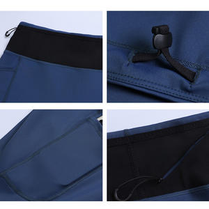 HEALY Pantalones cortos atléticos de entrenamiento de cintura alta para mujer Yoga Fitness Biker Pantalones cortos para correr con bolsillos - Product Image 4