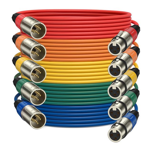 Factory Color 3 Pin XLR Microphone Balanced Cable Gold Plated Braid PVC Jacket Male Female Connectors for Mixer and Speaker Use