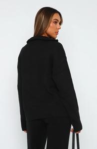 PASUXI <span class=keywords><strong>2026</strong></span> Completo Casual da Donna Personalizzato Due Pezzi Pantaloni a Gamba Dritta <span class=keywords><strong>Top</strong></span> con Zip a Maniche Lunghe Set in Maglia Comodo - Product Image 2