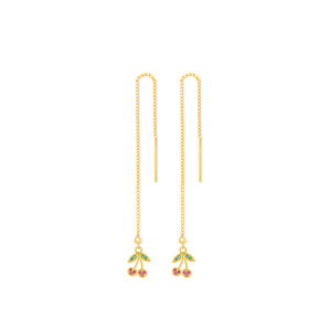 KITI Cherry CZ catena pendenti orecchini da <span class=keywords><strong>donna</strong></span> placcato oro 18K <span class=keywords><strong>stile</strong></span> vacanza orecchini Design <span class=keywords><strong>Minimal</strong></span> - Product Image 5
