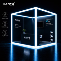 TIANYU Système SEG modulaire en aluminium pour stand d'exposition lumineux intégré à LED, cadre d'affichage en tissu rétroéclairé