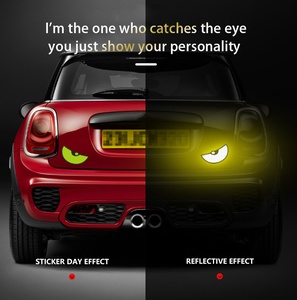 ملصقان عاكسان بتصميم لطيف مضادان للتصادم للرؤية الليلية، ملصقات تحذيرية مناسبة لجميع السيارات - Product Image 3
