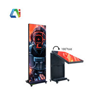 Écran LED portable publicitaire P2.5, affichage d'affiches, Wifi 4G USB, panneaux électroniques sur pied pour kiosque, mur vidéo LED