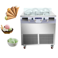 Machine à glace dure professionnelle sur pied avec système de dégivrage, pour la préparation de glaces et sorbets (noix et tofu), 4 saveurs, idéale pour les glacieries