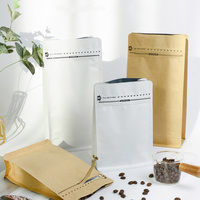 Sacs en papier kraft brun 250g 500g 1kg, écologiques, recyclables, épais, avec fermeture éclair en aluminium, résistants à l'humidité, pour thé en sachet.