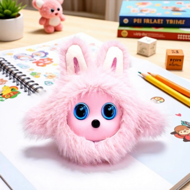 AI Intelligent Sensing Emotional Plush Robot Interactive Pet with Facial Recognition Touch Voice LCD Eyes Camera for Kids OEM
