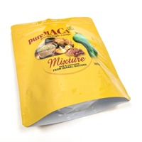 Sacs en plastique refermables personnalisés en gros pour snacks, avec fermeture éclair et feuille d'aluminium, pour noix
