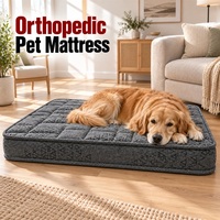 Tapis et coussins pour animaux de compagnie avec matelas orthopédique pour chien et housse amovible lavable pour literie pour animaux de compagnie en marque propre