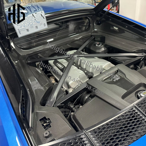 6 件装干碳纤维汽车发动机舱面板适用于 2016-2021 年奥迪 R8 V10 前保险杠发动机罩内饰件 - Product Image 2