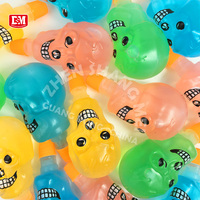 Permen Cair Plastik Bentuk Tengkorak Halloween, Rasa Asam Buah, Permen Mainan Jelly, Bersertifikat HACCP HALAL untuk Anak-Anak