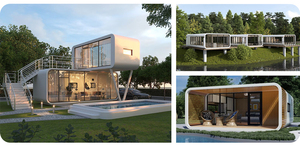 Casa Contêiner Pré-fabricada Personalizada de 40 Pés, Modelo Apple Cabin, Dupla Camada, Compartimento Único, Totalmente Mobilada, com Terraço - Product Image 6