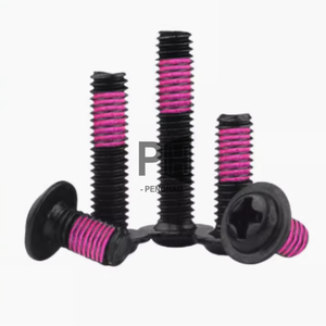 304 vis cruciformes à tête ronde en acier inoxydable rondelle à bride galvanisée noircissement 360 degrés rose adhésif Anti vis Nylock lâches - Product Image 3
