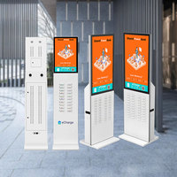 Mini Sistema de Punto de Venta con Pantalla Táctil, Alquiler de Baterías Portátiles y Estación de Carga para Teléfonos, Soporte para Mini Máquina Expendedora