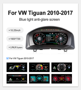 Écran d'instrument LCD HD 10,25 pouces pour VW Tiguan 2010-2017, remplacement du tableau de bord numérique - Product Image 1
