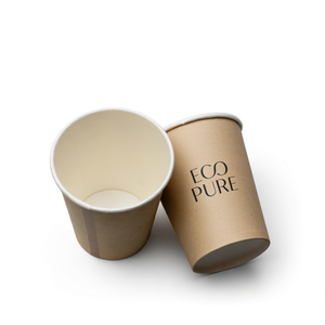 Eco Friendly Disposable Single Double Wall Custom Logo Biodegradable Kraft Paper Cups for Hot Drink Takeaway <b>Coffee</b> - Product Image 1