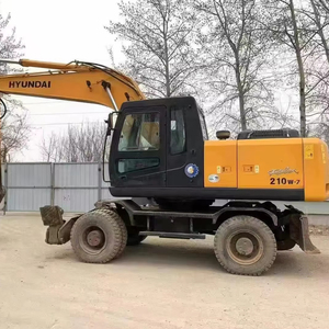 Prix raisonnable Pelle sur pneus HYUNDAI 210W-7 210W-9 de haute qualité Pelle coréenne originale d'occasion de 21 tonnes en stock - Product Image 1