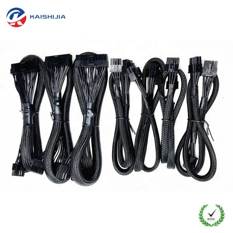 Motherboard 24Pin ATX CPU 8Pin to 4+4Pin Dual PCIE 8Pin to 6+2Pin Power Supply Cable for EVGA GA GT G5 650W 850W Power Supply